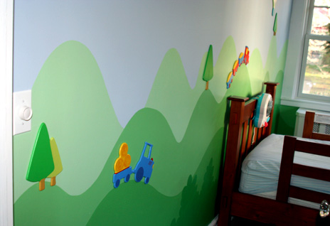 Toddler's Mountain Scenery Mural by lello Toddler's Mountain Scenery Mural by lello